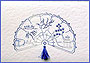 Willow pattern Stitched Card