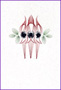 Desert Pea Wildflower Stitched Card
