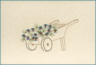 Flower Barrow Stitched Card