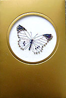 Beaded Butterfly Stitched Card