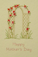 Floral Arch  Stitched Card