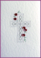 Floral Cross Stitched Card