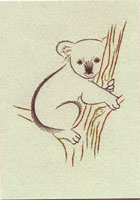 Koala Stitched Card