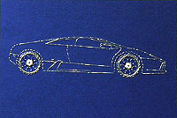 Lamborghini Stitched Card