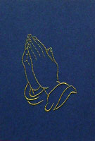 "Praying Hands"  Stitched Card