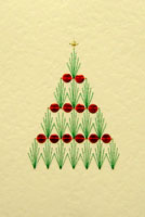 Sequin Xmas Tree Stitched Card