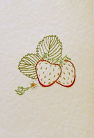 Strawberries Stitched Card