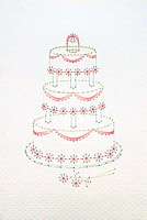 Wedding Cake Stitched Card