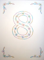 Stitched Card - 8 year old